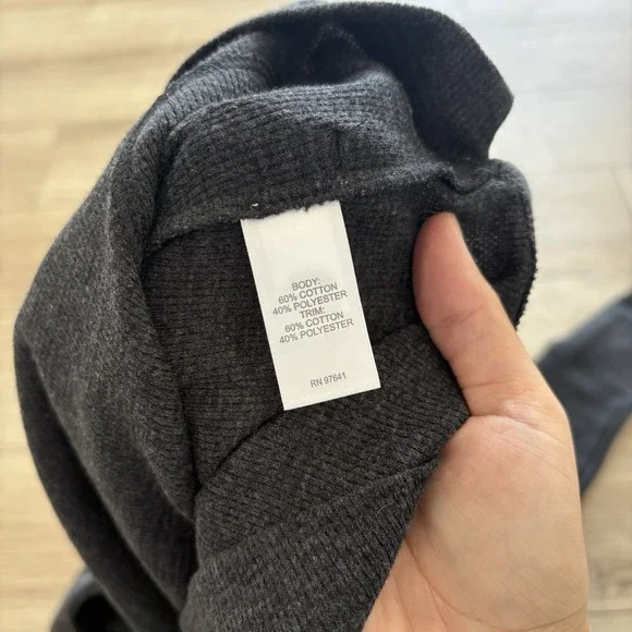 J. Jill Long Sleeve Tunic Top Size Small Boat Neck Cotton Blend Pockets Gray NWT - Picture 4 of 6